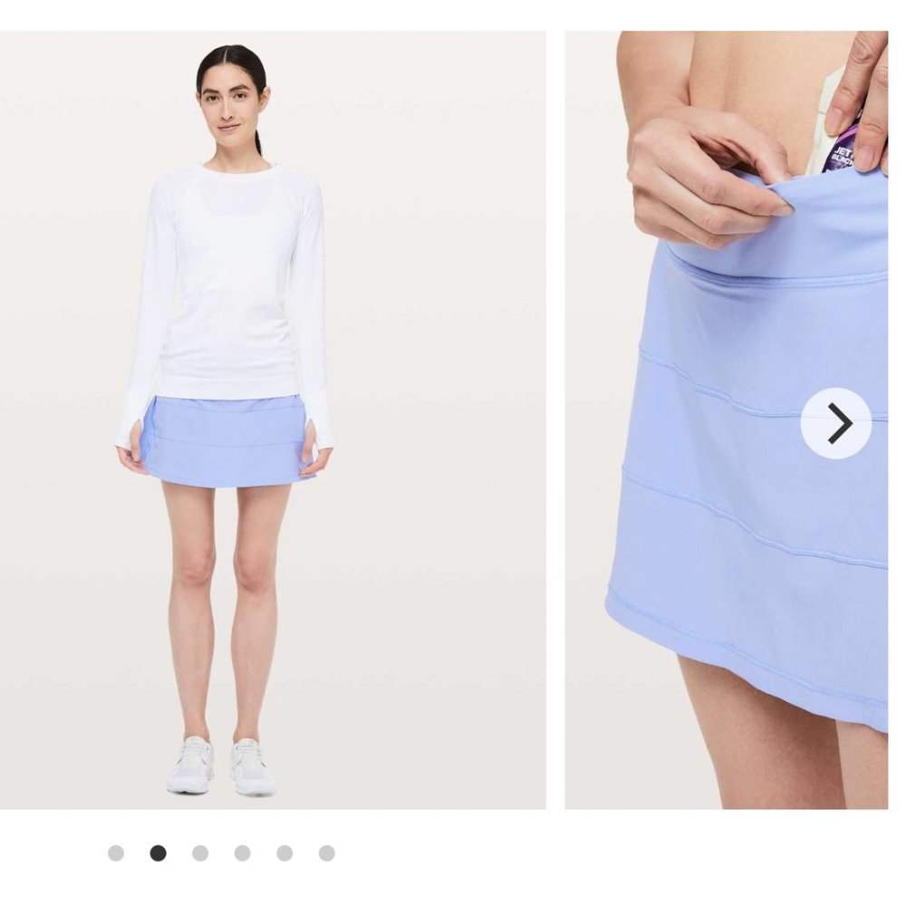 Lululemon Pace Rival Skirt 2 (Tall)- Light Blue Size 6